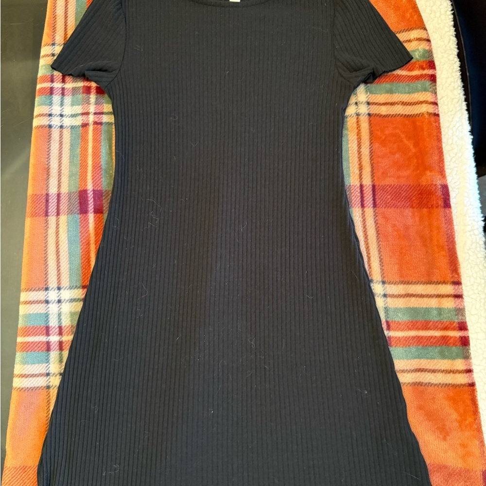 Elegant Black Ribbed Dress GB Girls Size M
